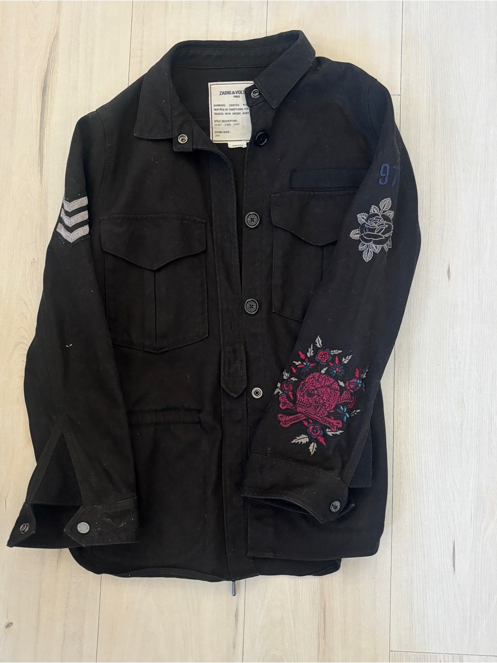 NWOT Zadig & Voltaire Tackl Military Star Camo Jacket - Picture 2 of 4